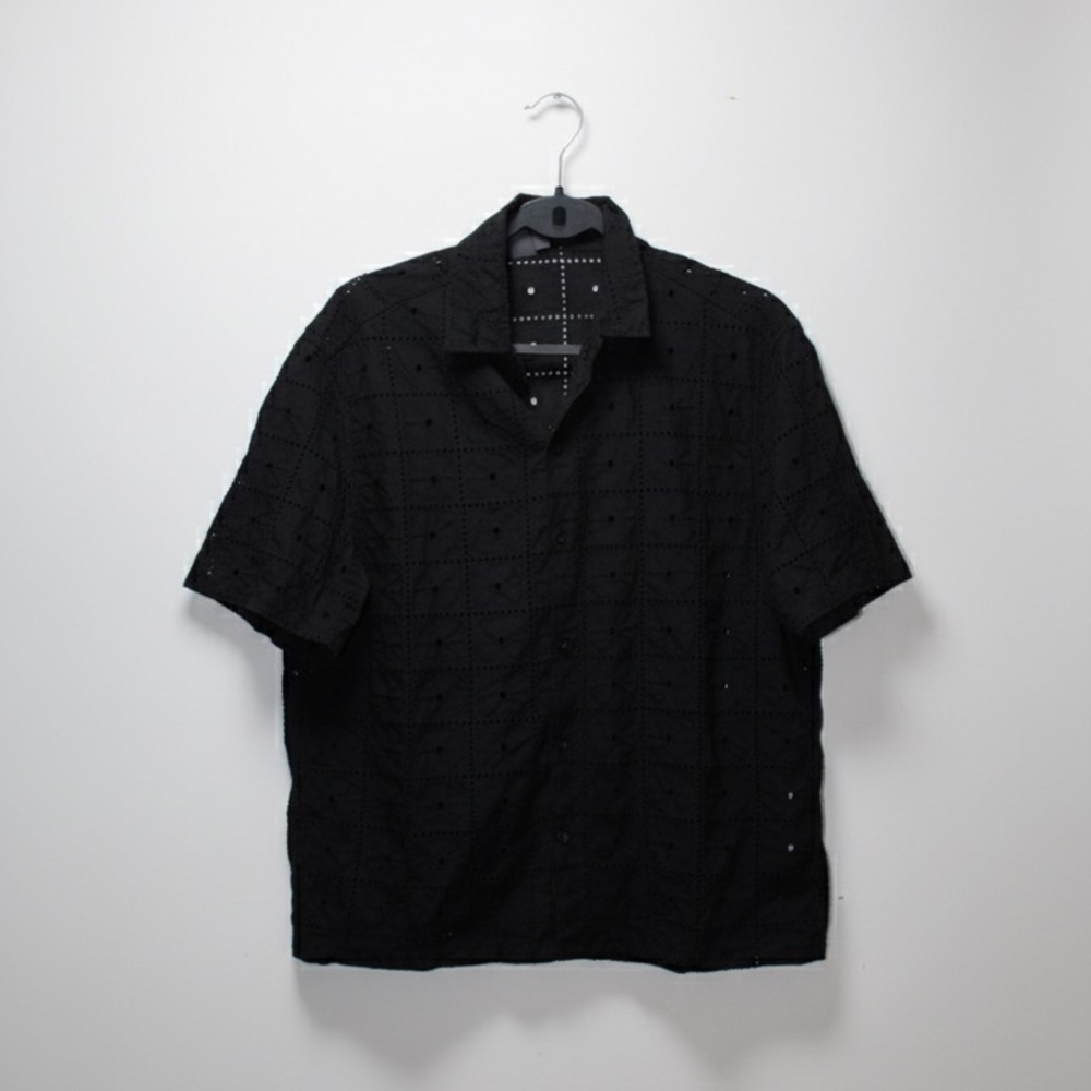 H&M Black Textured Shirt